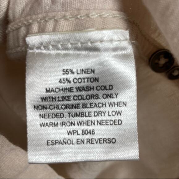 INC International Concepts Men’s L 55% linen/45% cotton, buttondown shirt - Picture 8 of 10